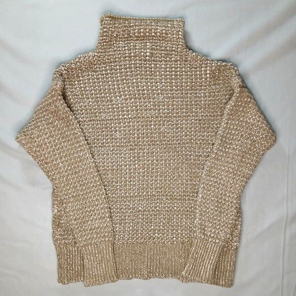 American Eagle AE Mock Neck Knit Sweater Chunky Wool Blend Long Slve Womens XS - Picture 3 of 6